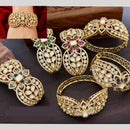 JCM Delicate Polki Kundan Stone Elegant Openable Bracelet