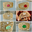 JCM Delicate Polki Kundan Stone Elegant Openable Bracelet