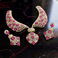 JCM Royal Glow American Diamond Necklace Set