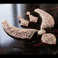 JCM Royal Glow American Diamond Necklace Set