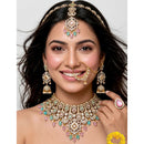 JCM Ethnic Glam Pota Stone Beads And Pearl Semi-Bridal Jewelry Set