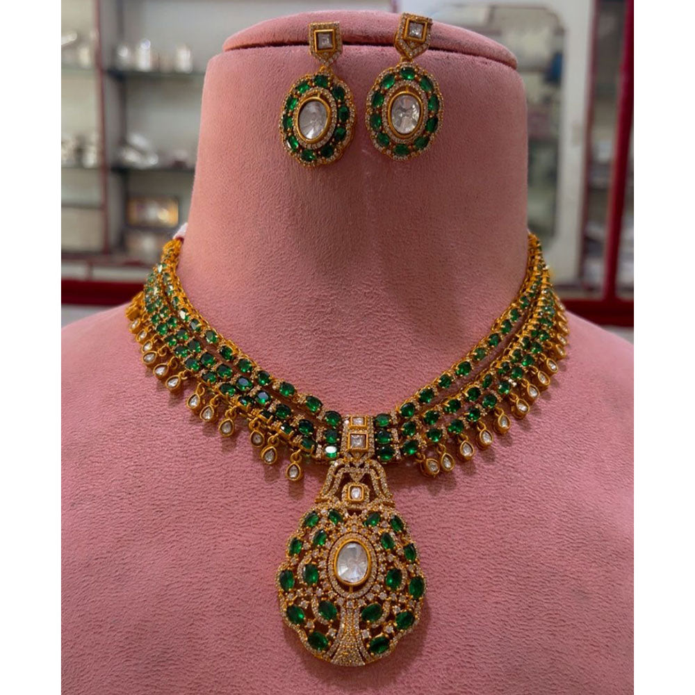 JCM Grand Polki Kundan Statement Necklace Set