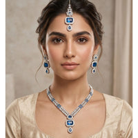 JCM Sparkling American Diamond Necklace Set