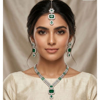 JCM Sparkling American Diamond Necklace Set