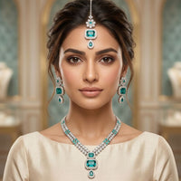 JCM Sparkling American Diamond Necklace Set