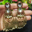 JCM Borivali Designer Kundan Stone Pearl Meenakari Dangler Earrings