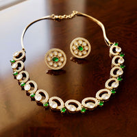 JCM Elegant Crystal Stone And Austrian Stone Necklace Set
