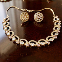 JCM Elegant Crystal Stone And Austrian Stone Necklace Set
