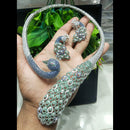 JCM Designer American Daimond Peacock Necklace Set