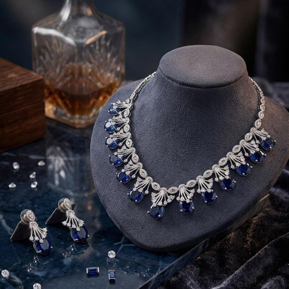 JCM Elegant Crystal Stone And Austrian Stone Necklace Set