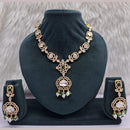 JCM Grand Polki Kundan Stone And Pearl Statement Necklace Set