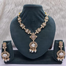 JCM Grand Polki Kundan Stone And Pearl Statement Necklace Set