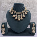 JCM Grand Polki Kundan Stone And Pearl Statement Necklace Set
