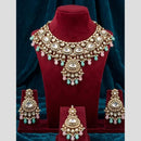 JCM Premium Kundan Stone And Beads Necklace Set for Women