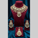 JCM Grand Kundan Stone And Beads Statement Choker Necklace Set