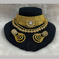 JCM Maharani Style Pota Stone And Austrian Stone Choker Necklace Set