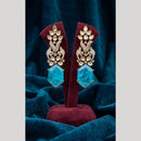 JCM Premium Polki Kundan Stone Designer Dangler Earrings for Women