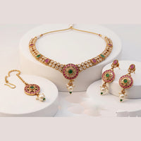JCM Luxury Polki Kundan Stone Necklace Set for Women