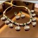 JCM Luxury Polki Kundan Stone Necklace Set for Women