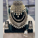 JCM Designer Polki Kundan Pearl And Beads Double Necklace Set
