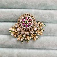 JCM Classic Royal Look Pota Stone And Pearl Ring