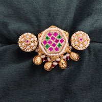 JCM Classic Royal Look Pota Stone And Pearl Ring