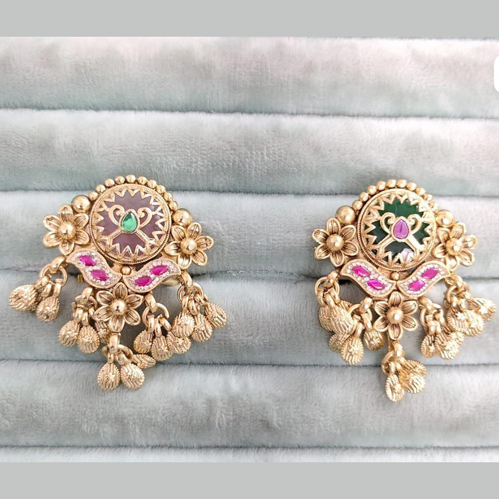 JCM Classic Royal Look Pota Stone And Pearl Ring