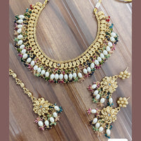 JCM Ethnic Crystal Stone And Beaded Necklace Set for Women