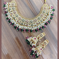 JCM Ethnic Pota Stone And Beaded Necklace Set for Women