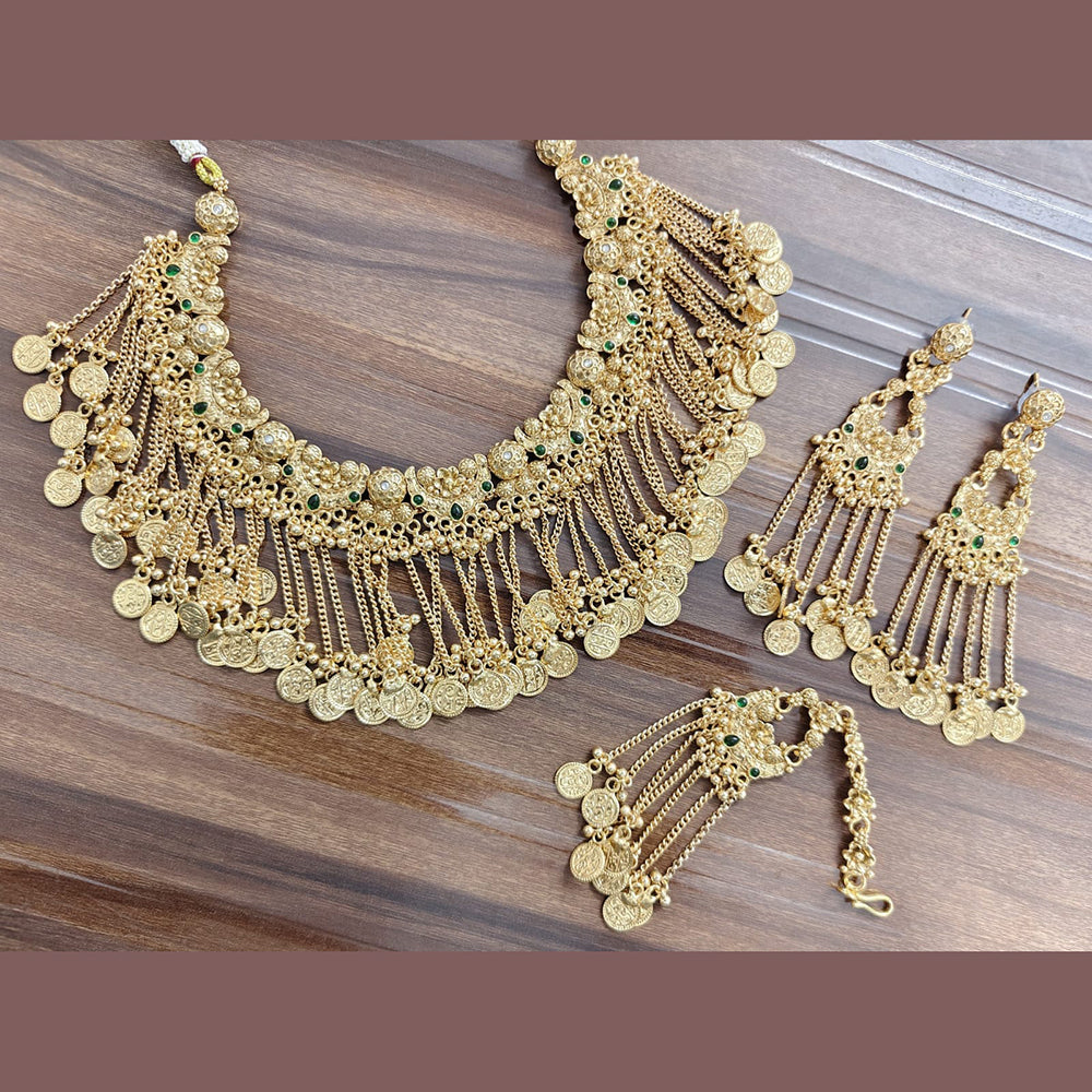 JCM Ethnic Pota Stone And Beaded Necklace Set for Women