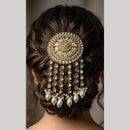 JCM Kundan Stone And Pearl Statement Hair Accessories