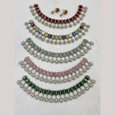 JCM Elegant Polki Kundan Stone Necklace Set