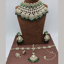 JCM Ethnic Glam Kundan Stone Beads And Pearl Semi-Bridal Jewelry Set