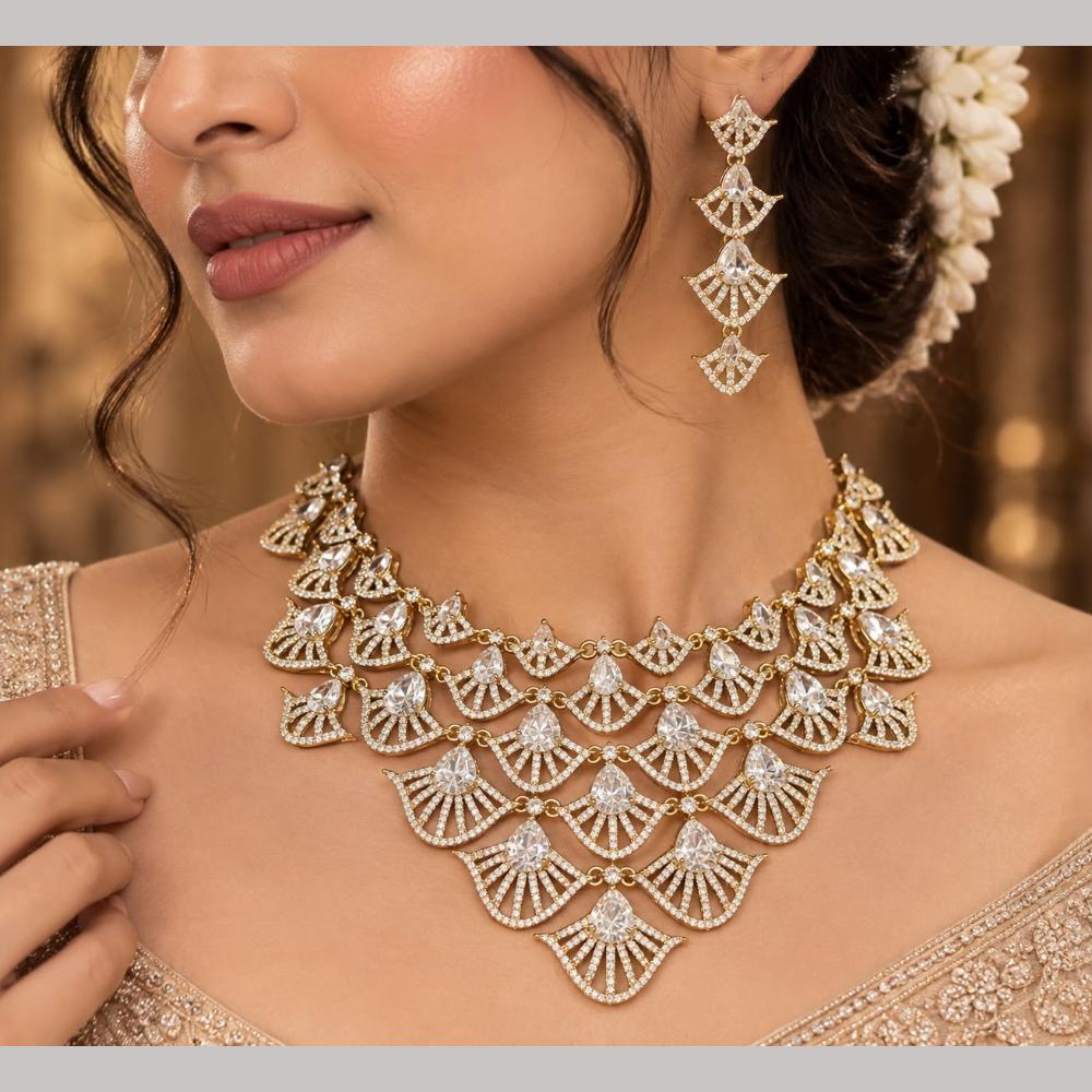 JCM Designer American Daimond Necklace Set