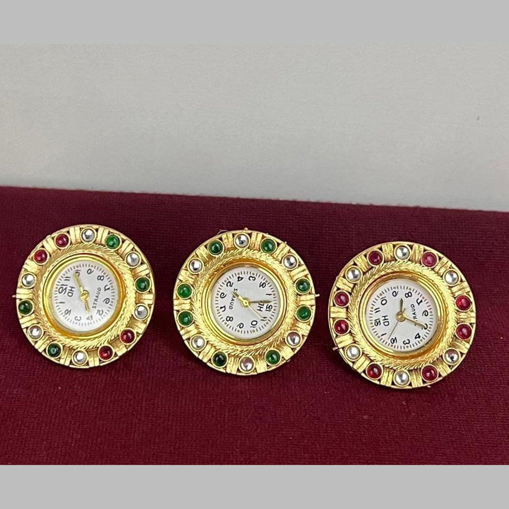 Jcm Gold Plated Austrian Stone Watch Ring