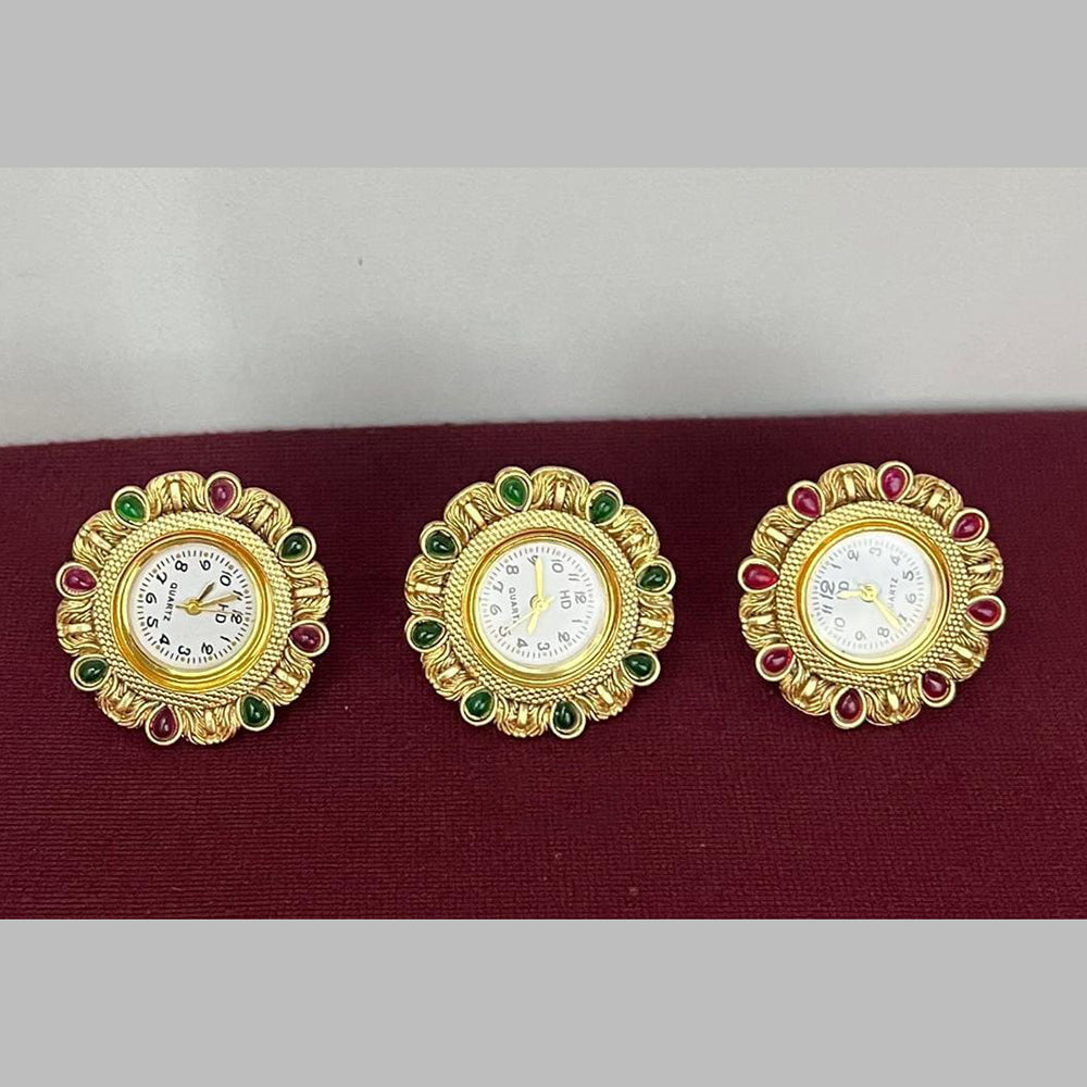 Jcm Gold Plated Austrian Stone Watch Ring