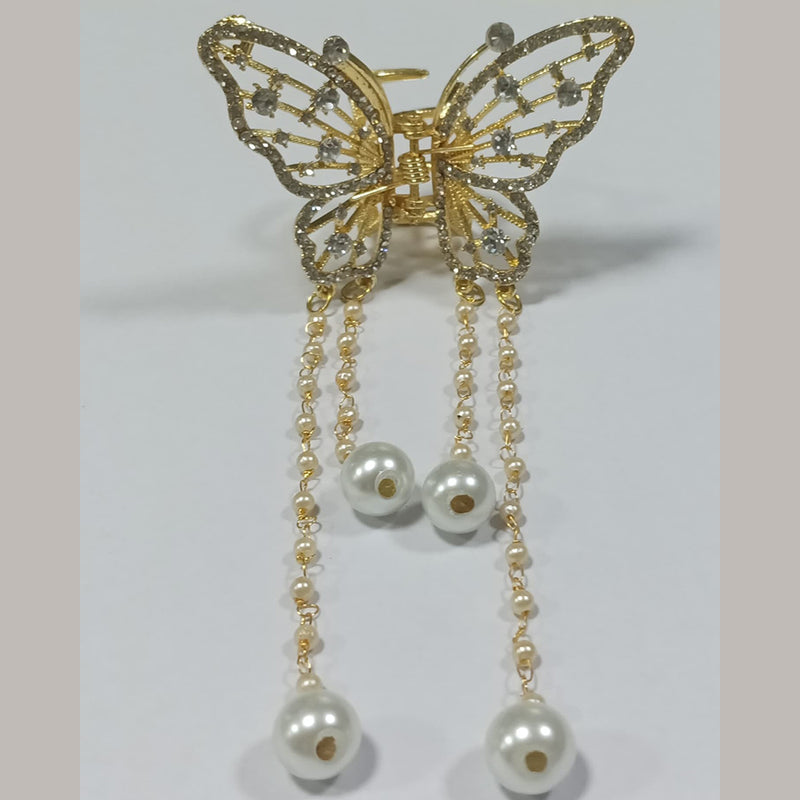 Savvy Jewellery Gold Plated Butterfly Hair Clip