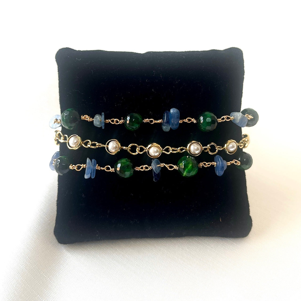 Jewel Treatzz 3 Line Gold Plated Fashion Bracelet