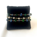 Jewel Treatzz 3 Line Gold Plated Fashion Bracelet  