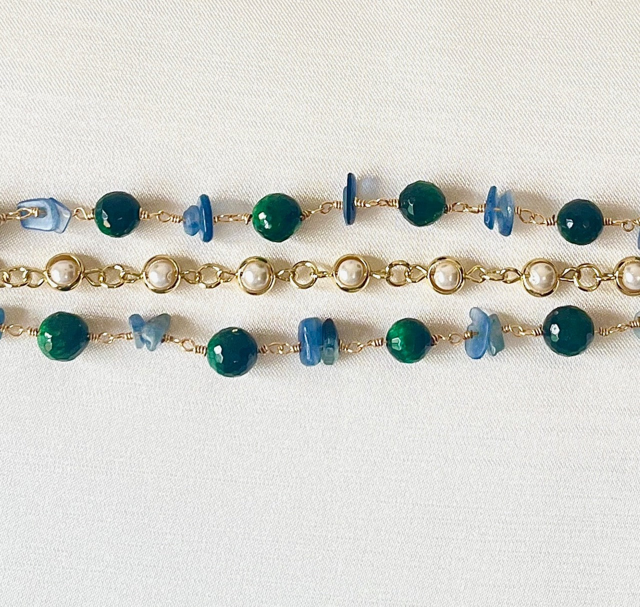Jewel Treatzz 3 Line Gold Plated Fashion Bracelet