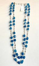 Jewel Treatzz Blue Aventurine Rhodium Finished CZ Layered Necklace