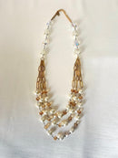 Jewel Treatzz Pearls & Briolette Beads 3 Layered Partywear Elegant Necklace