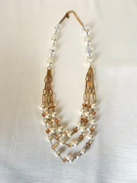 Jewel Treatzz Pearls & Briolette Beads 3 Layered Partywear Elegant Necklace