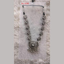 Khushboo Jewellers Oxidised Plated Kundan Stone And Ghungroo Necklace Set