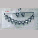 Khushboo Jewellers Oxidised Plated Kundan Stone And Ghungroo Necklace Set