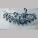 Khushboo Jewellers Oxidised Plated Kundan Stone And Ghungroo Necklace Set