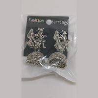 Khushboo Jewellers Oxidised Plated Jhumki Earrings