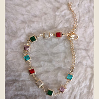 Khushboo Jewellers Luxury Style Crystal Stone Adjustable Bracelet
