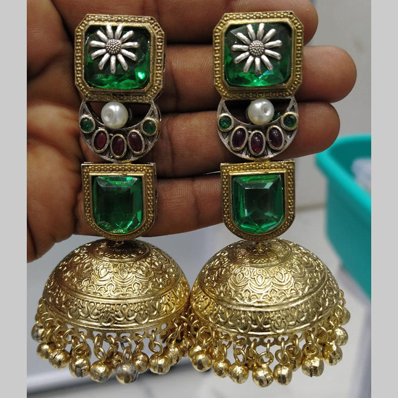 Rani Sati Jewels Gold Plated Kundan Jhumki Earrings