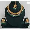 Rani Sati Jewels Timeless Beauty Crystal Stone And Pearls Necklace Set